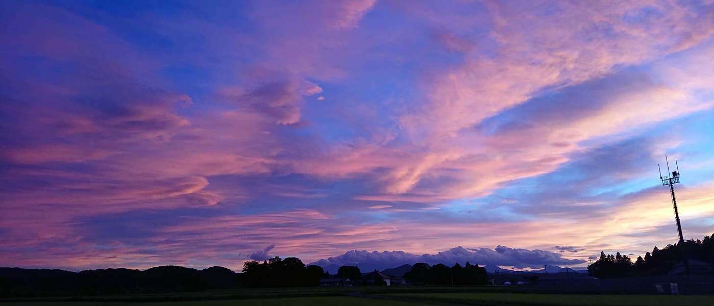 天栄村の夕焼け