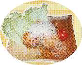 ヤーコンと鶏ひき肉の菊花揚げの写真